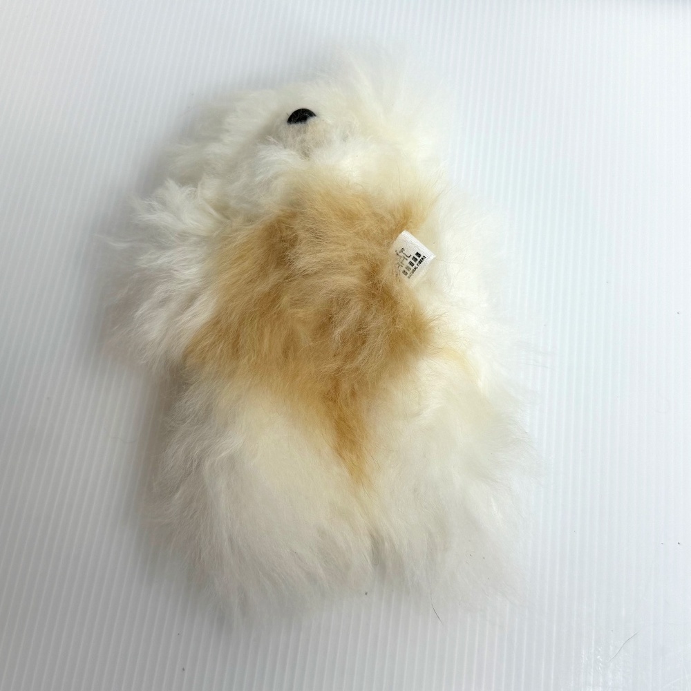 Simply Naturals Real Alpaca Fur Cream Teddy Bear Plush 7"  Peru Super Soft! EUC